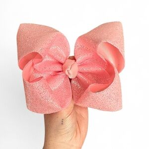 pick glitter smocked bow